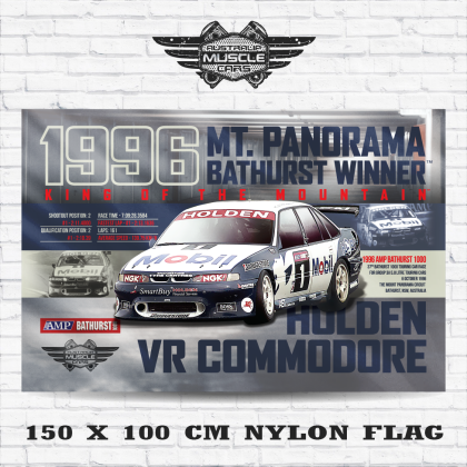 AMC Banner, Holden Commadore VR 1996 Bathurst Winner Banner / Flag 150cm x 100cm